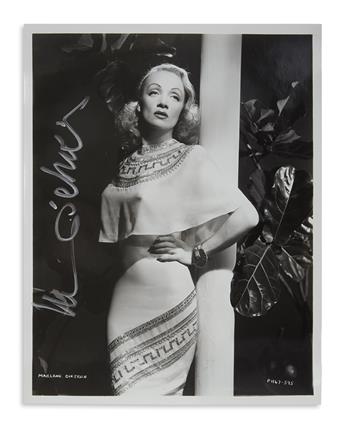 DIETRICH, MARLENE. Group of 3 Photographs Signed, MaDietrich.